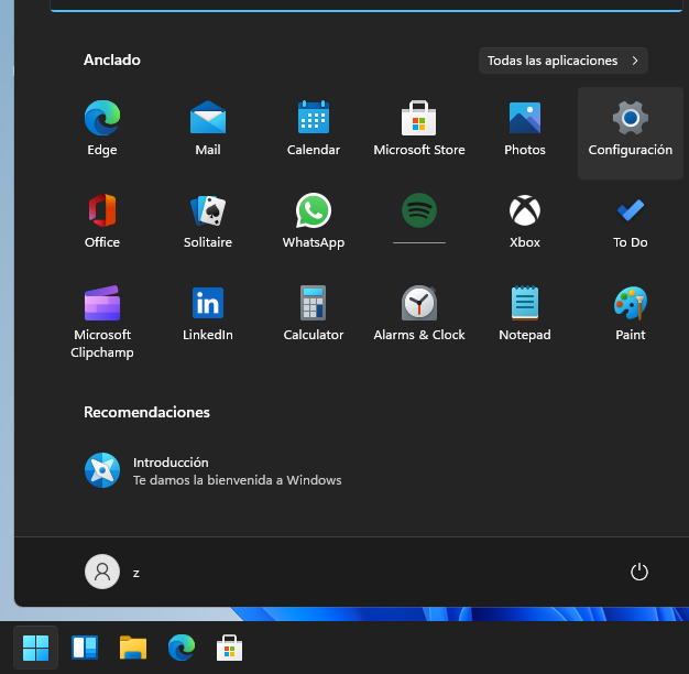 configuración