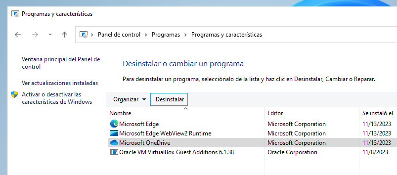 desinstalar programas