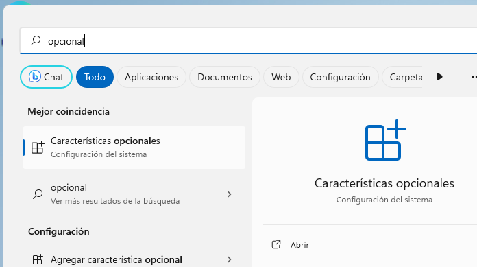 servicios opcionales